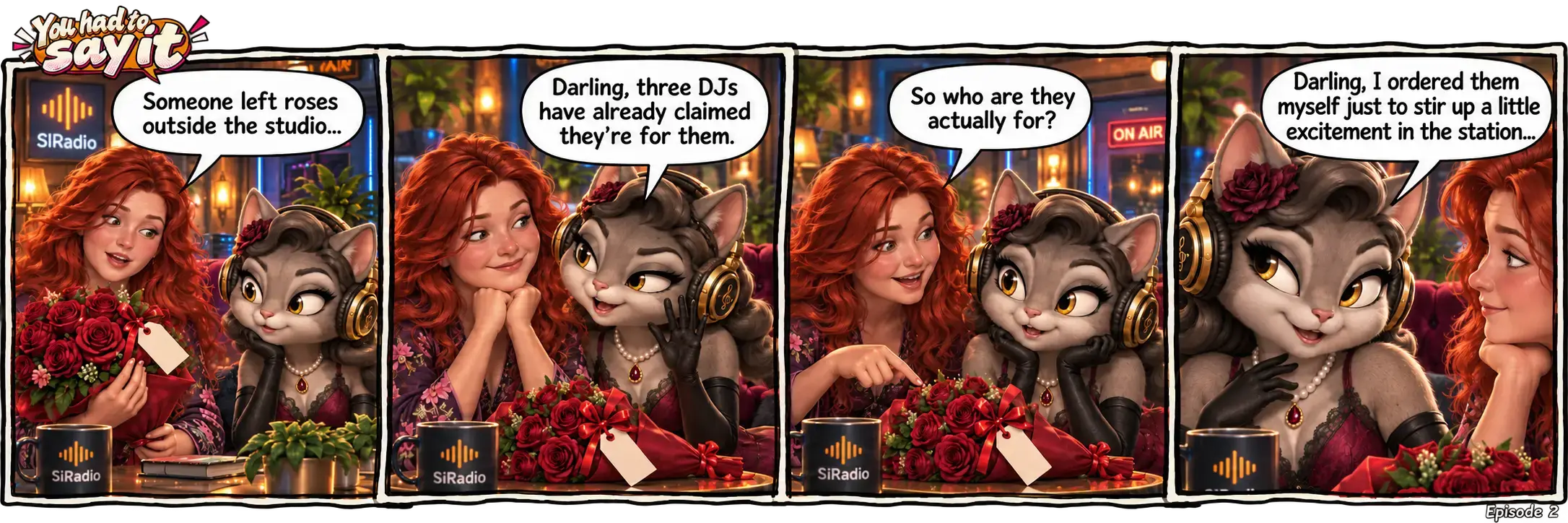 Powder my Rose. Winning punchline: Darling, i ordered them myself just to stir up a little excitement in the station...