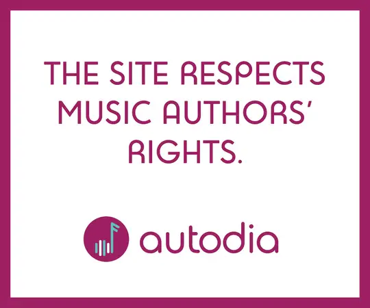 The site respects music authors' rights. Autodia.